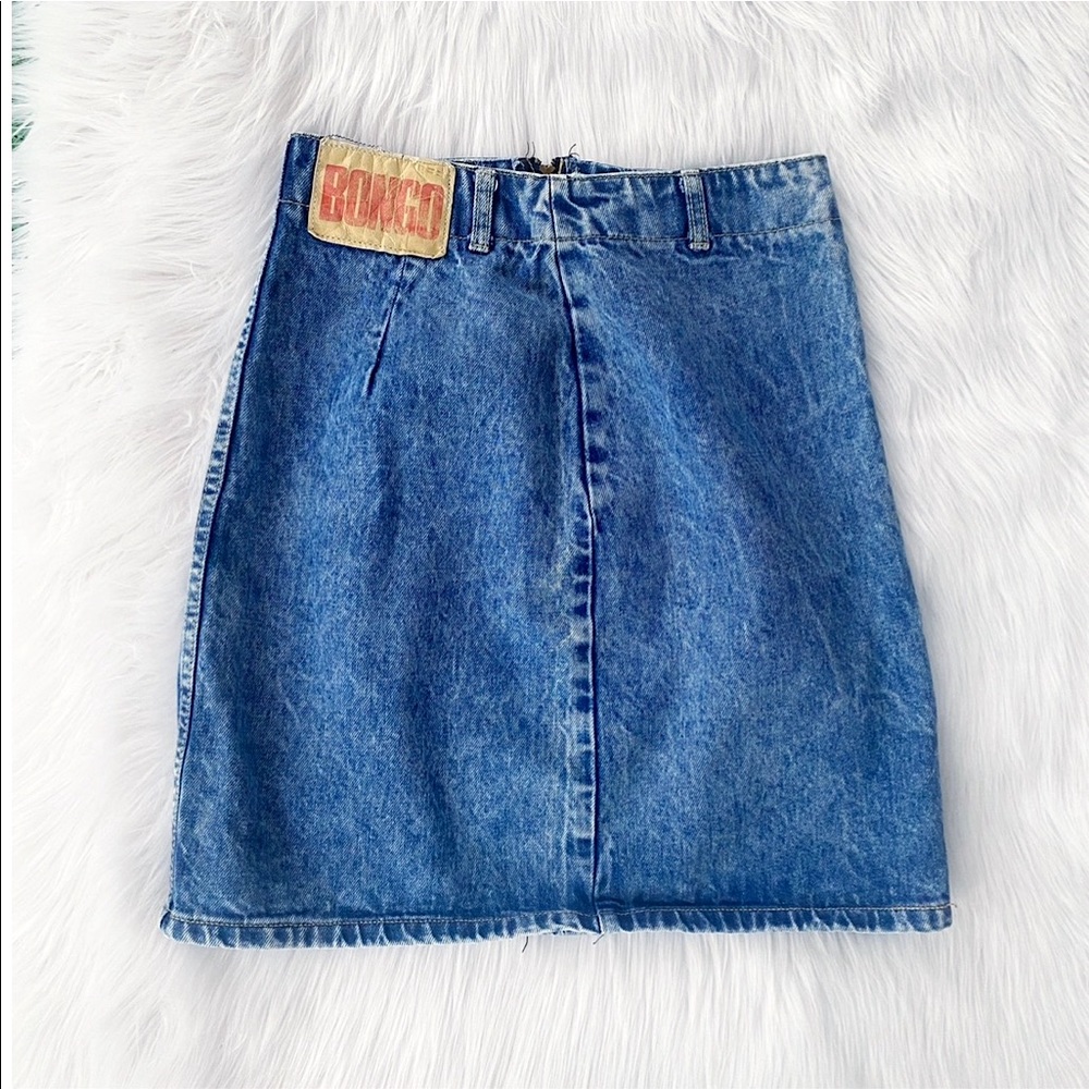Bongo 90’s Acid Wash Denim Vintage Mini Skirt